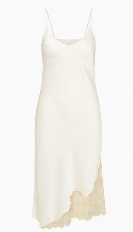 Aritzia - Wilfred - Sonnet Satin Midi Dress by Aritzia - Pickle